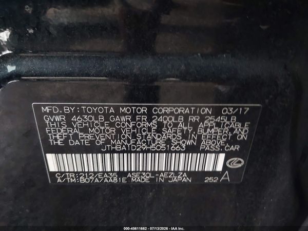 2017 LEXUS IS 200T