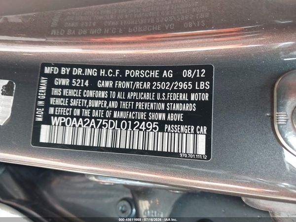 2013 PORSCHE PANAMERA 4