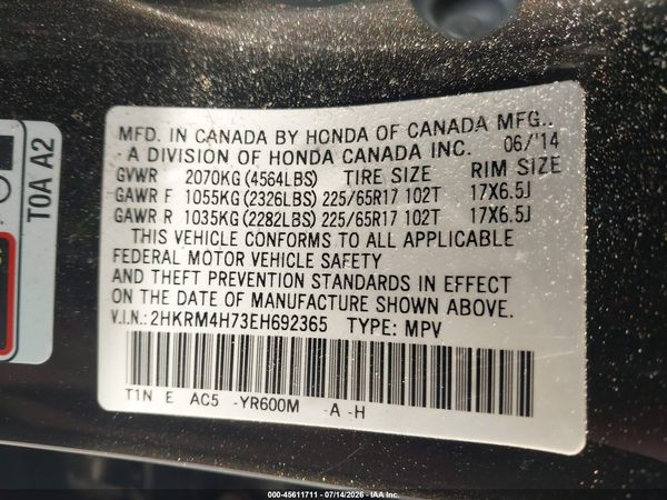 2014 HONDA CR-V EX-L
