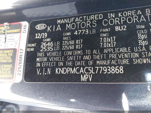 2020 KIA SPORTAGE LX