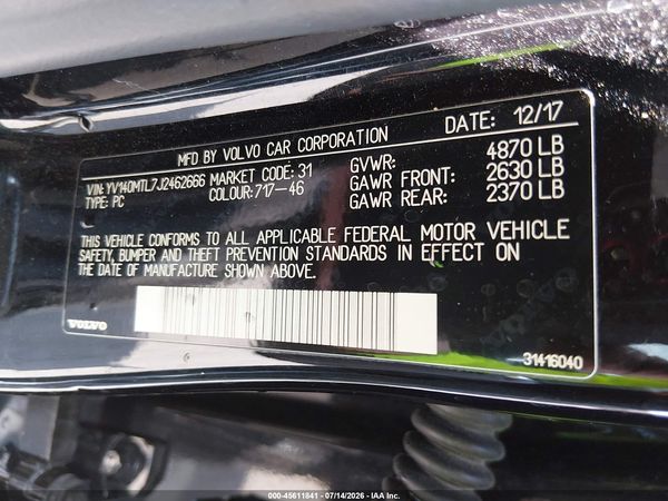 2018 VOLVO S60 T5 DYNAMIC