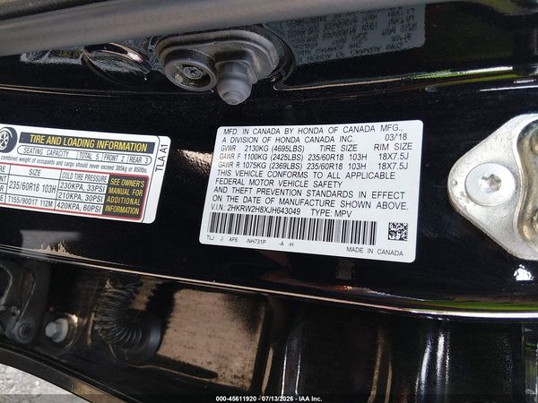 2018 HONDA CR-V EX-L/EX-L NAVI