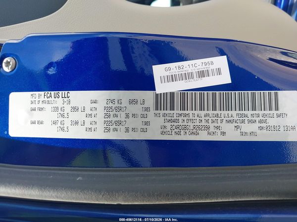 2018 DODGE GRAND CARAVAN SE