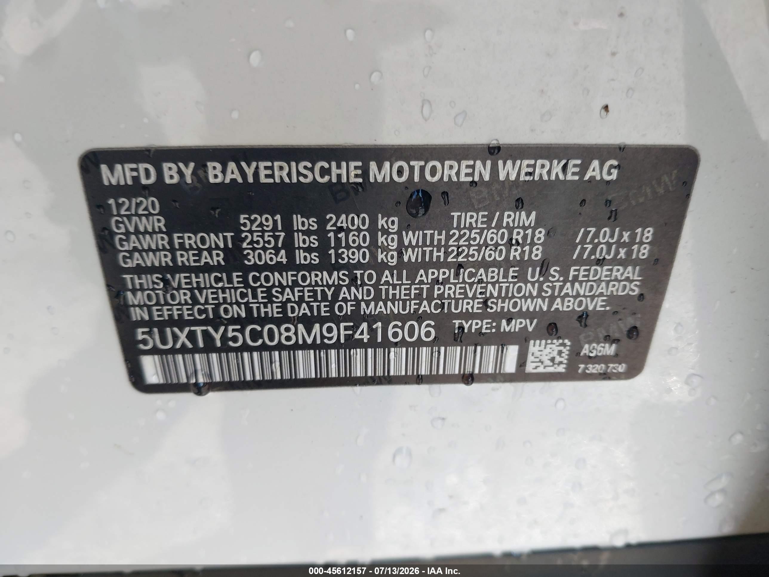 2021 BMW X3 XDRIVE30I