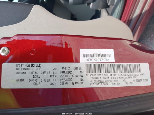 2018 DODGE GRAND CARAVAN SE