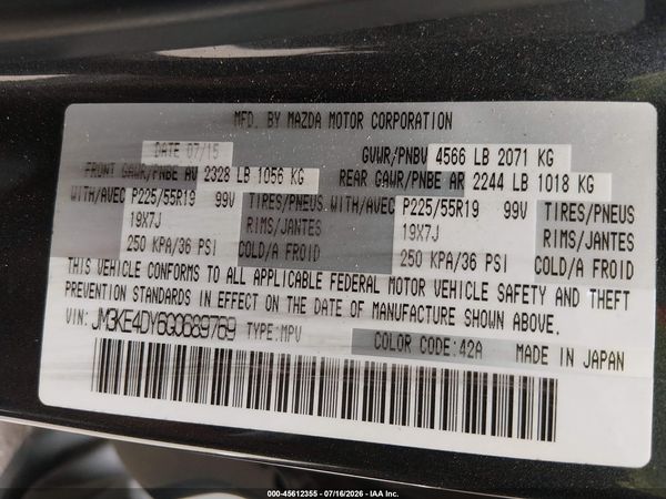 2016 MAZDA CX-5 GRAND TOURING