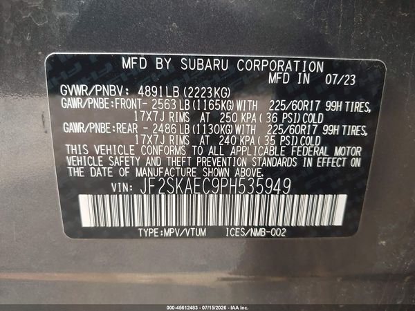 2023 SUBARU FORESTER PREMIUM