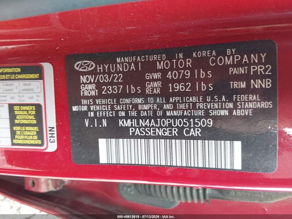 2023 HYUNDAI ELANTRA HYBRID LIMITED