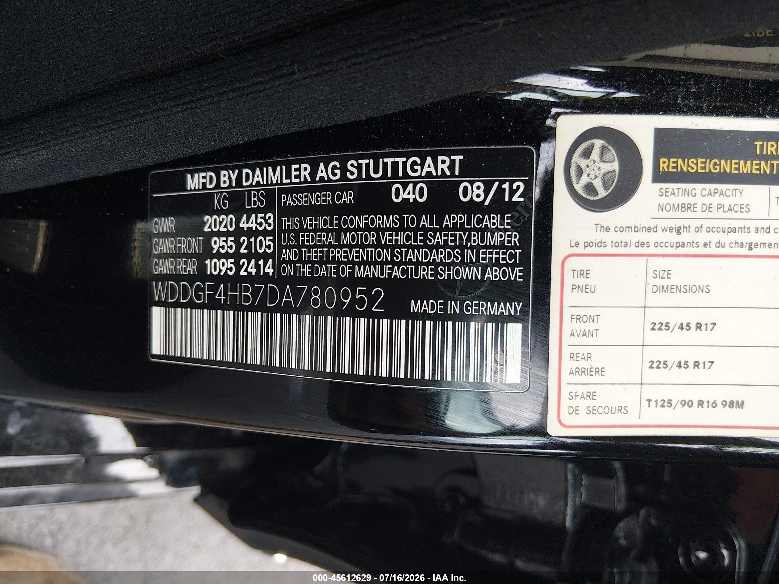 2013 MERCEDES-BENZ C 250 LUXURY