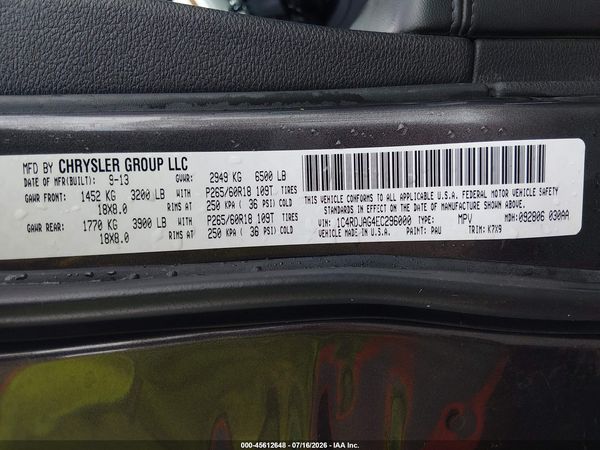 2014 DODGE DURANGO SXT