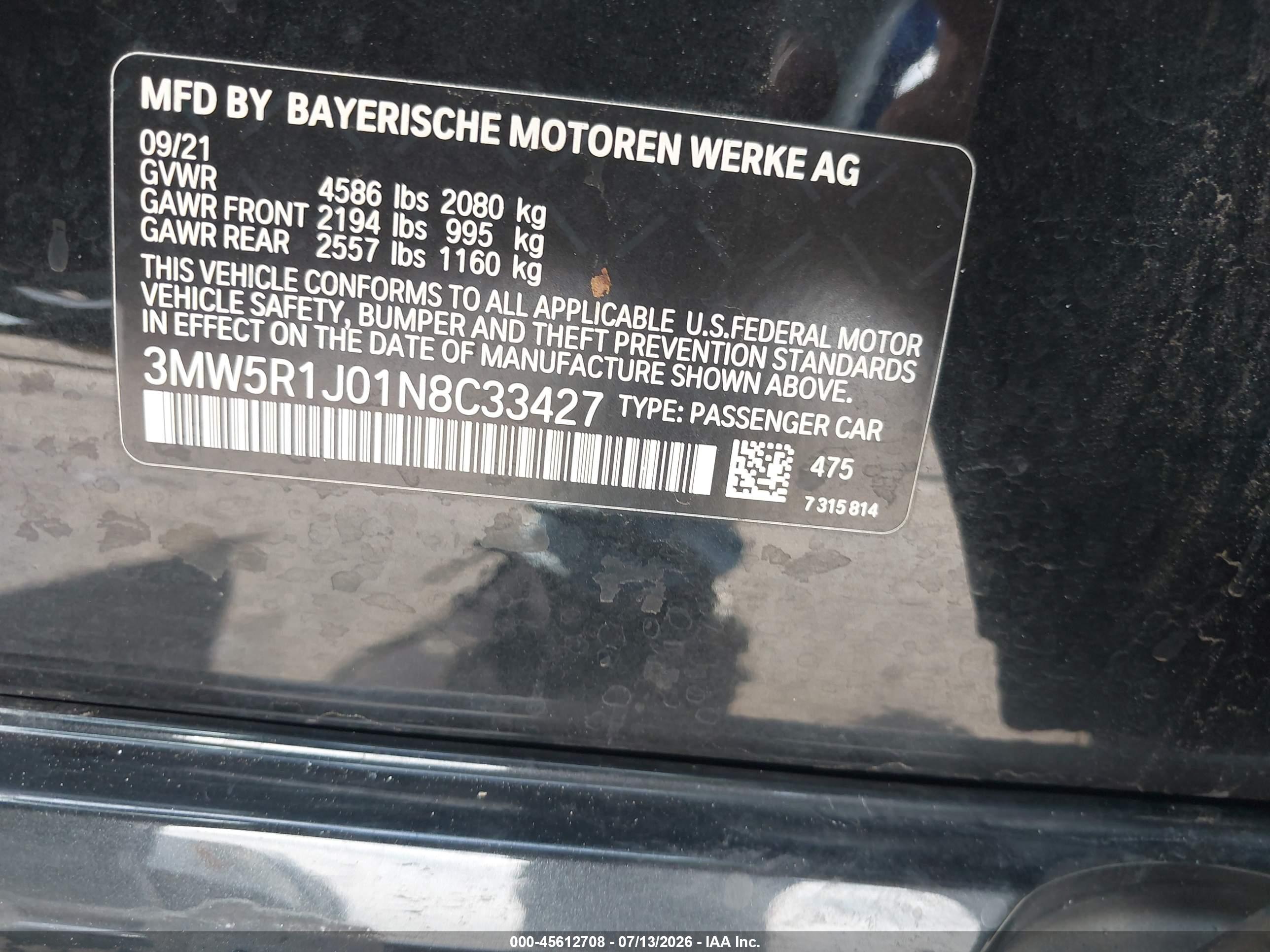 2022 BMW 330I