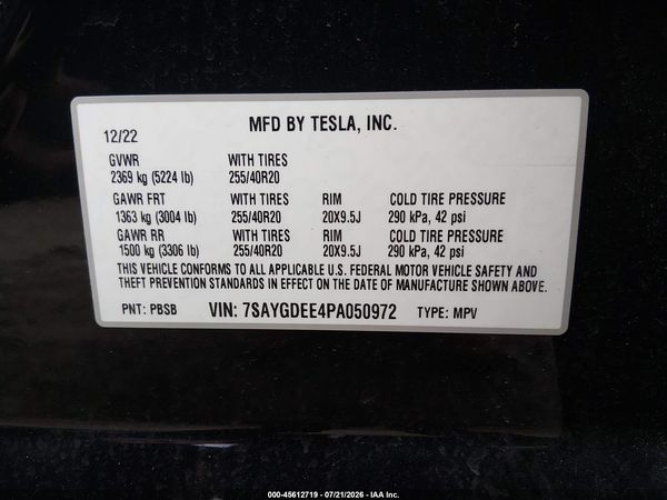 2023 TESLA MODEL Y