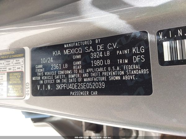 2025 KIA K4 EX