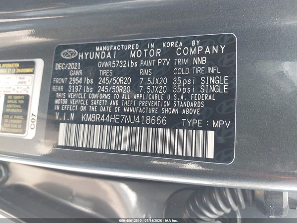 2022 HYUNDAI PALISADE SEL