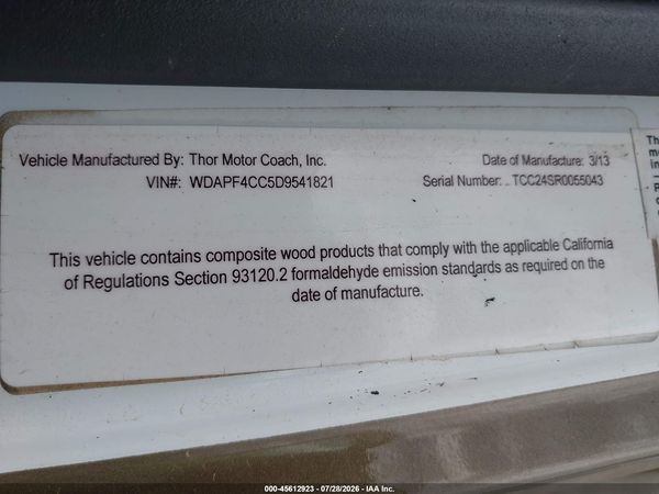 2013 MERCEDES-BENZ SPRINTER 3500 Standard Roof