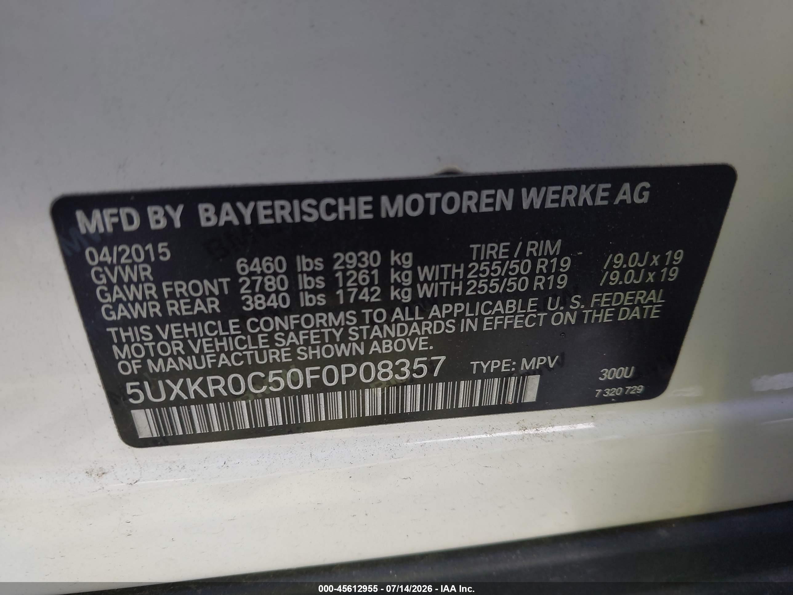 2015 BMW X5 XDRIVE35I