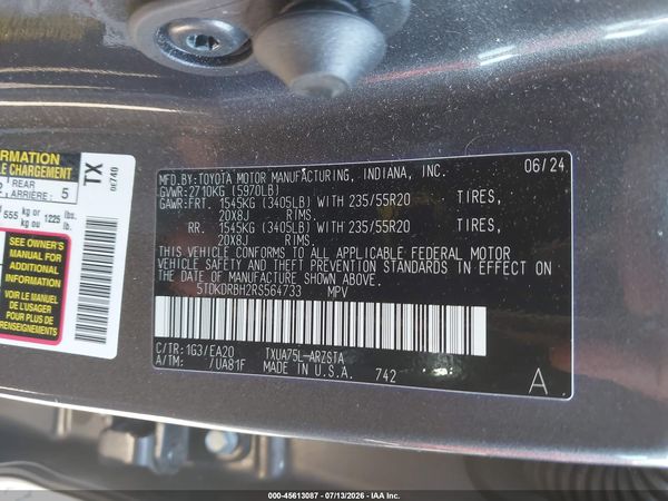 2024 TOYOTA HIGHLANDER XSE