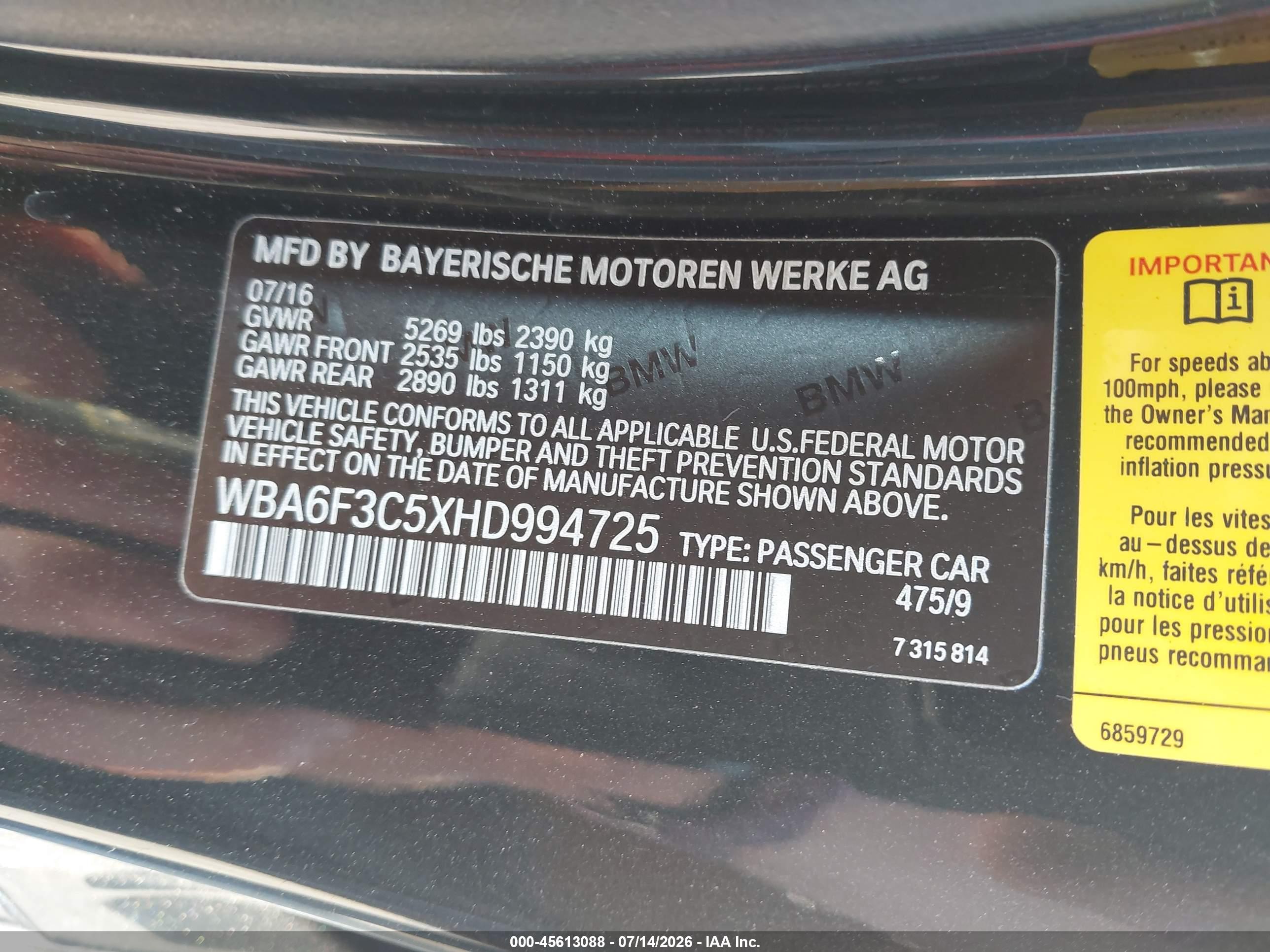 2017 BMW 640I XDRIVE