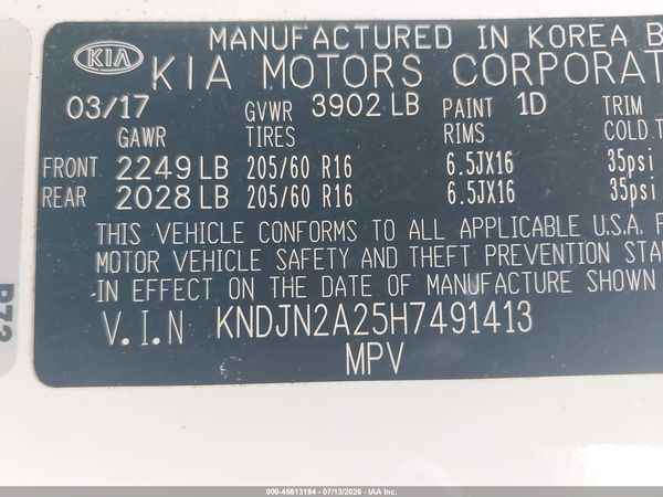 2017 KIA SOUL Base
