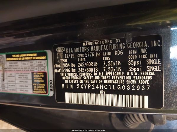 2020 KIA TELLURIDE LX