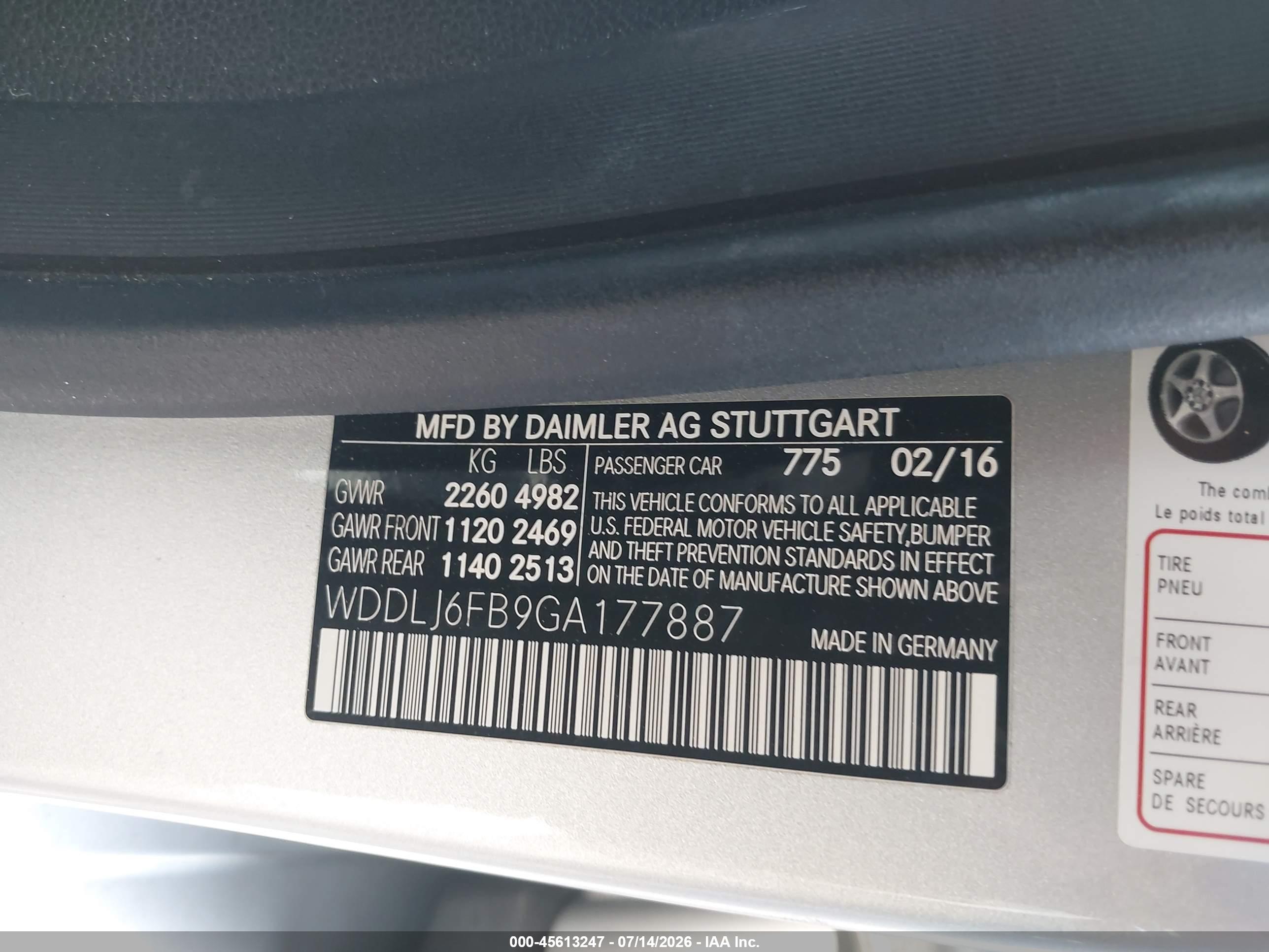 2016 MERCEDES-BENZ CLS 400 CLS400