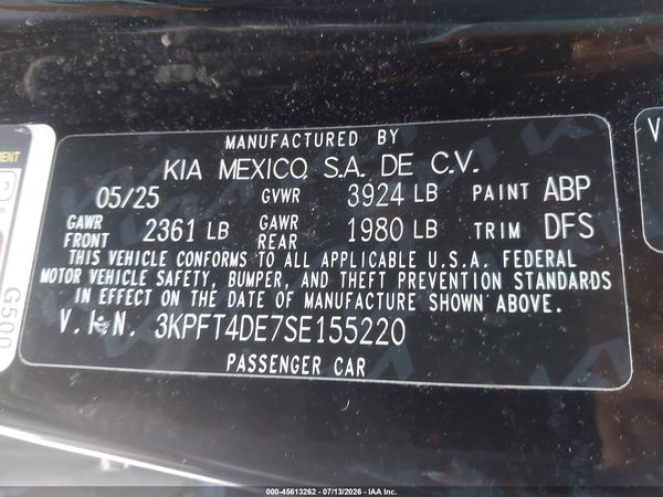2025 KIA K4 LXS