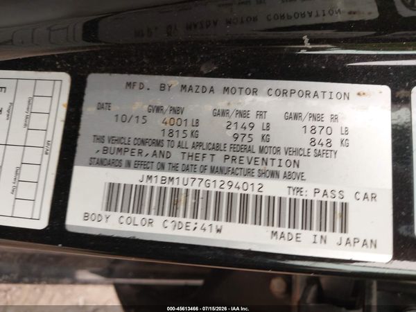 2016 MAZDA MAZDA3 I SPORT