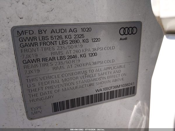 2021 AUDI Q3