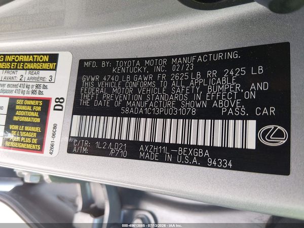 2023 LEXUS ES 300H 300h Premium