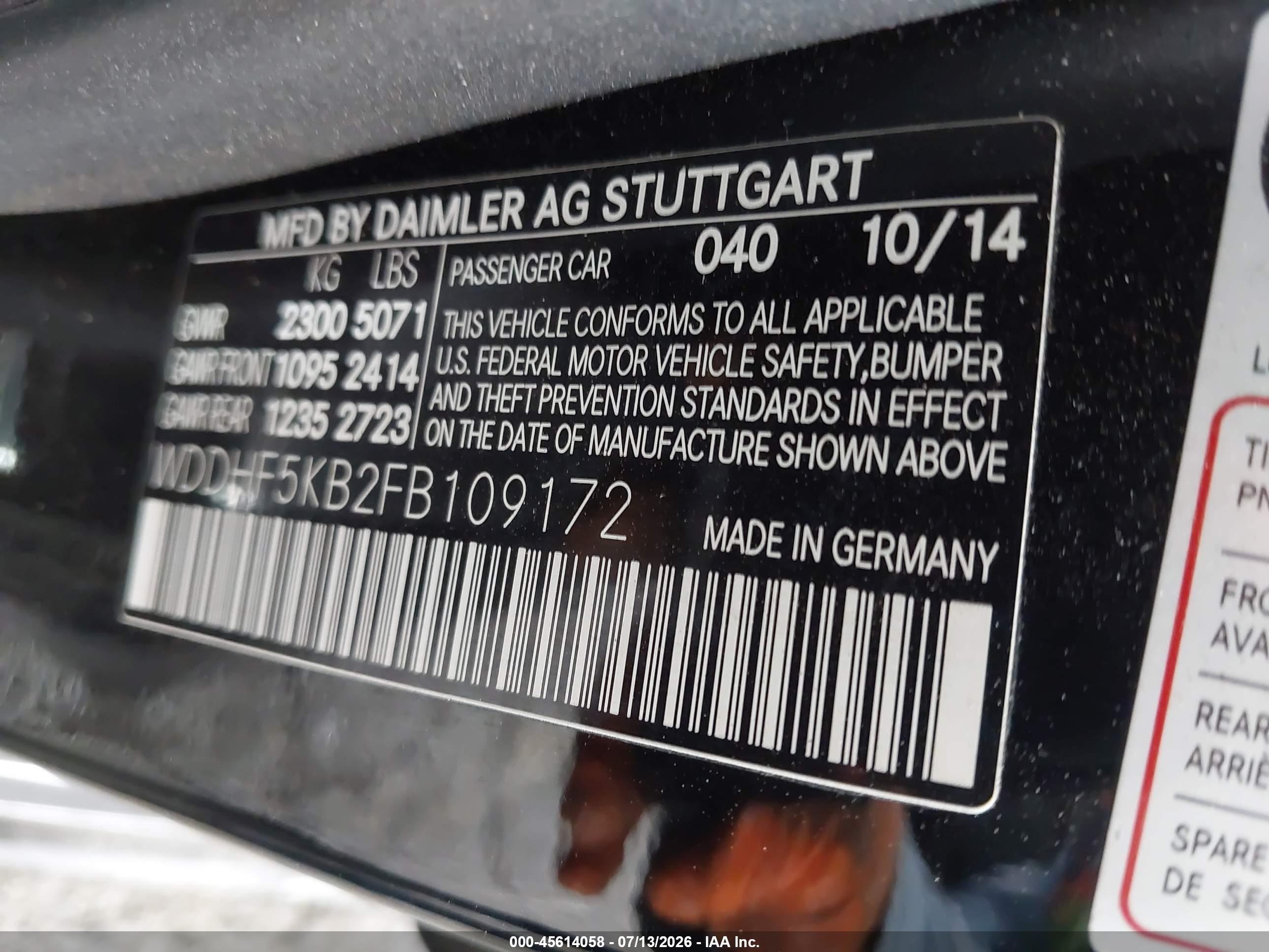 2015 MERCEDES-BENZ E 350 E350