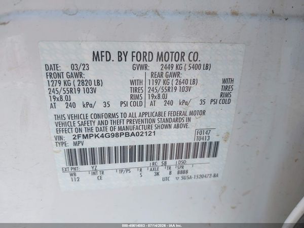 2023 FORD EDGE SE — I9