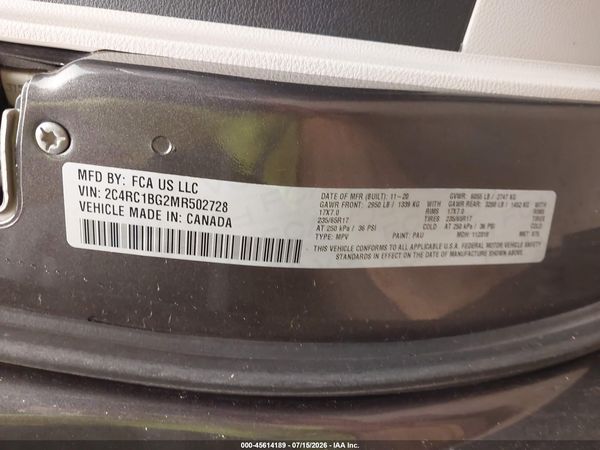 2021 CHRYSLER PACIFICA TOURING L