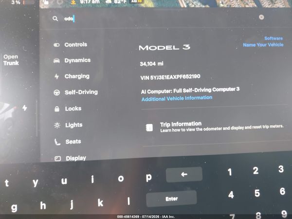2023 TESLA MODEL 3 REAR-WHEEL DRIVE