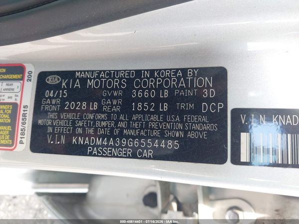 2016 KIA RIO LX