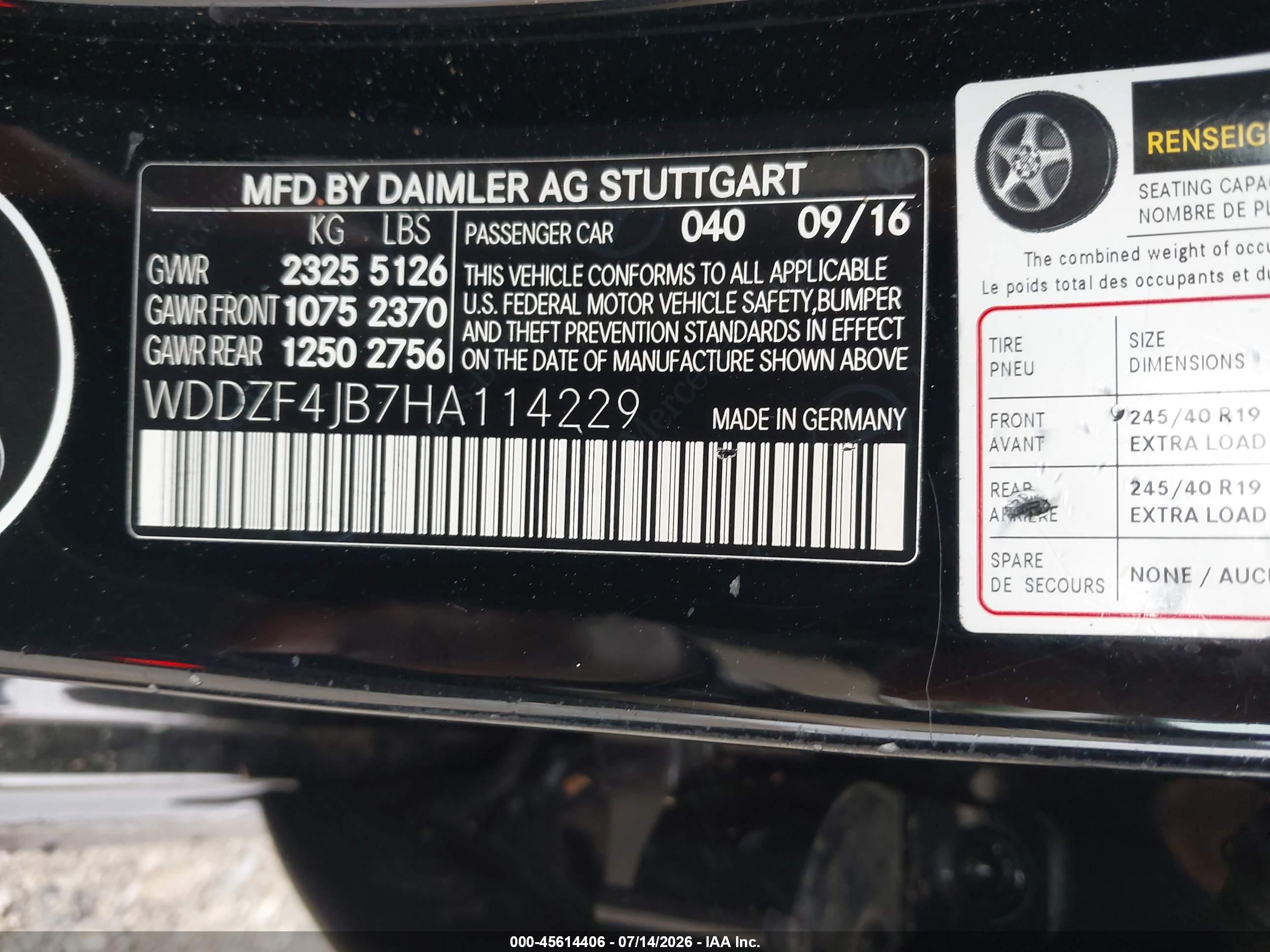 2017 MERCEDES-BENZ E 300 E300