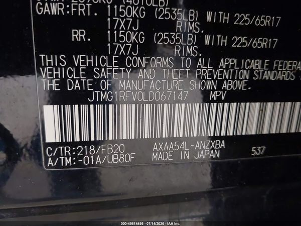 2020 TOYOTA RAV4 LE