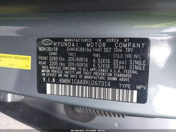 2019 HYUNDAI KONA SE