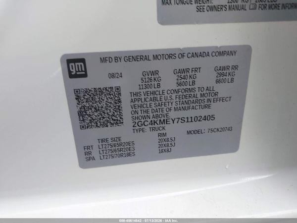 2025 CHEVROLET SILVERADO 2500HD 4WD  STANDARD BED CUSTOM — I9