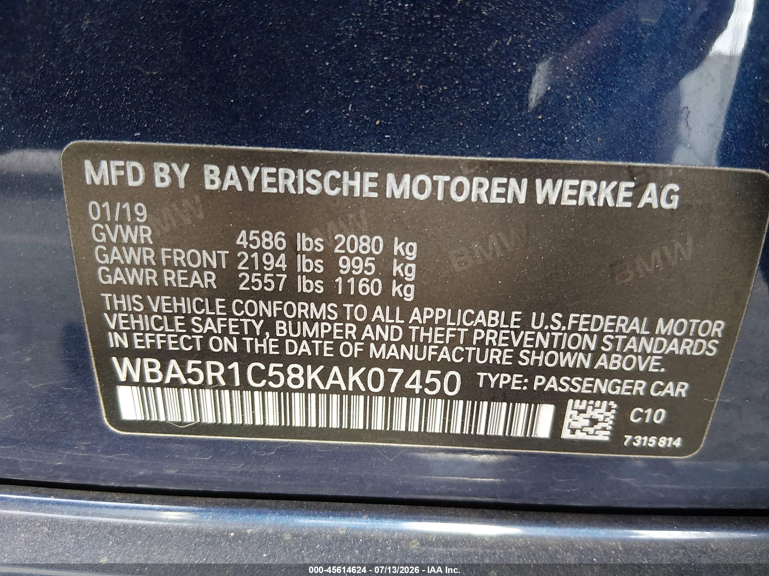 2019 BMW 330I