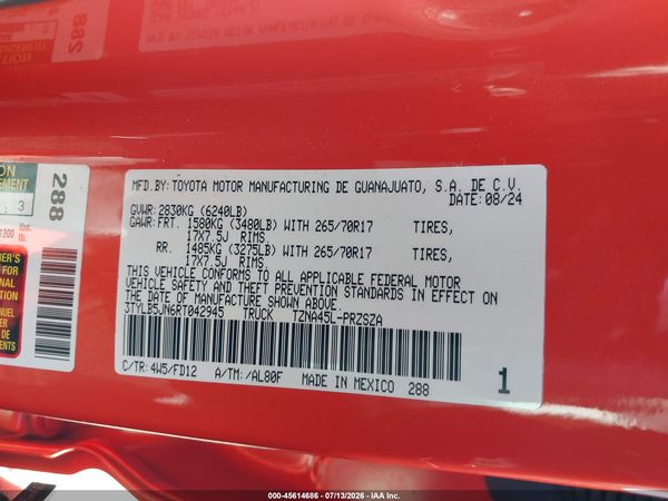 2024 TOYOTA TACOMA TRD OFF ROAD