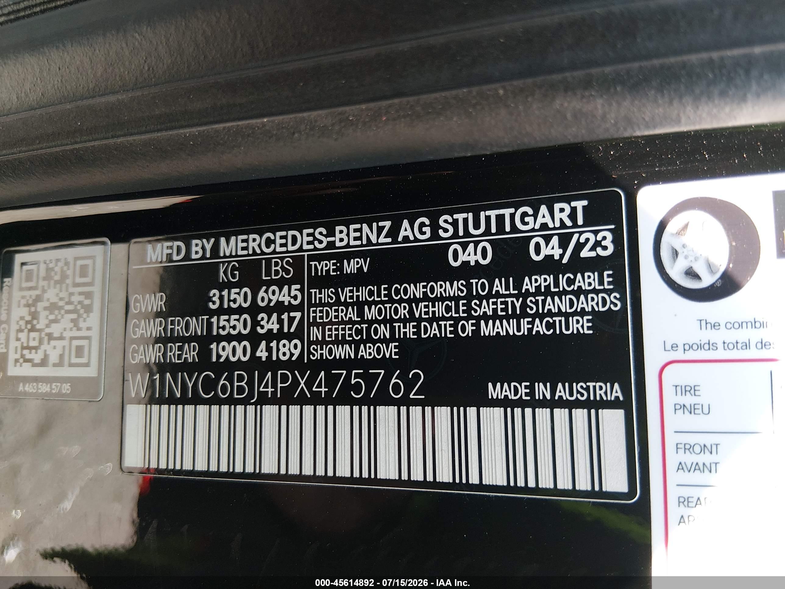 2023 MERCEDES-BENZ G 550 4MATIC
