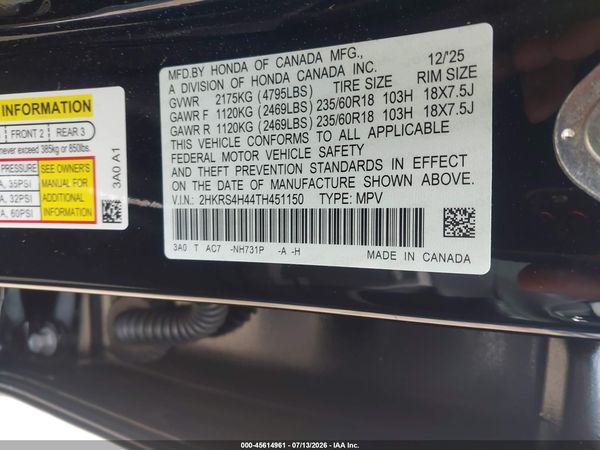 2026 HONDA CR-V EX AWD