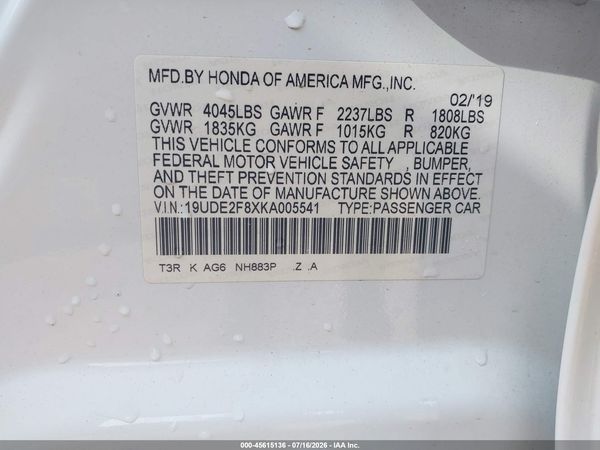 2019 ACURA ILX