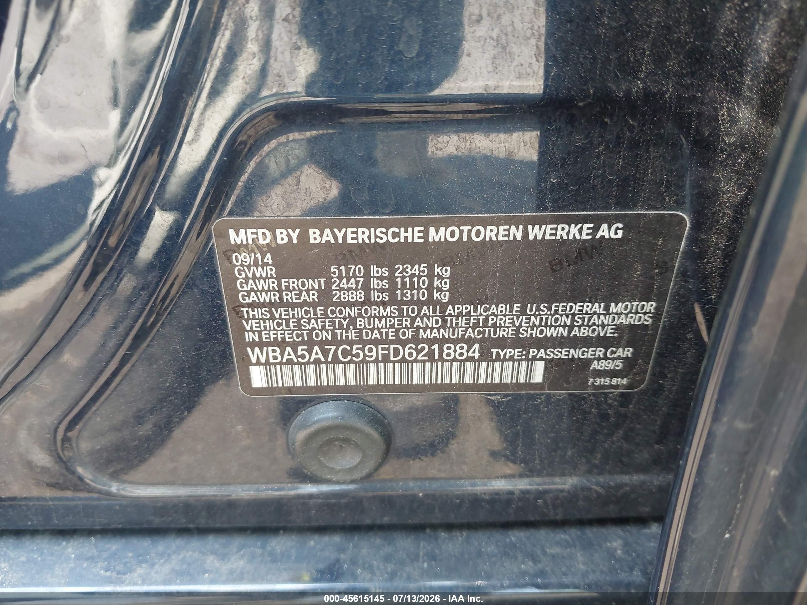 2015 BMW 528I XDRIVE