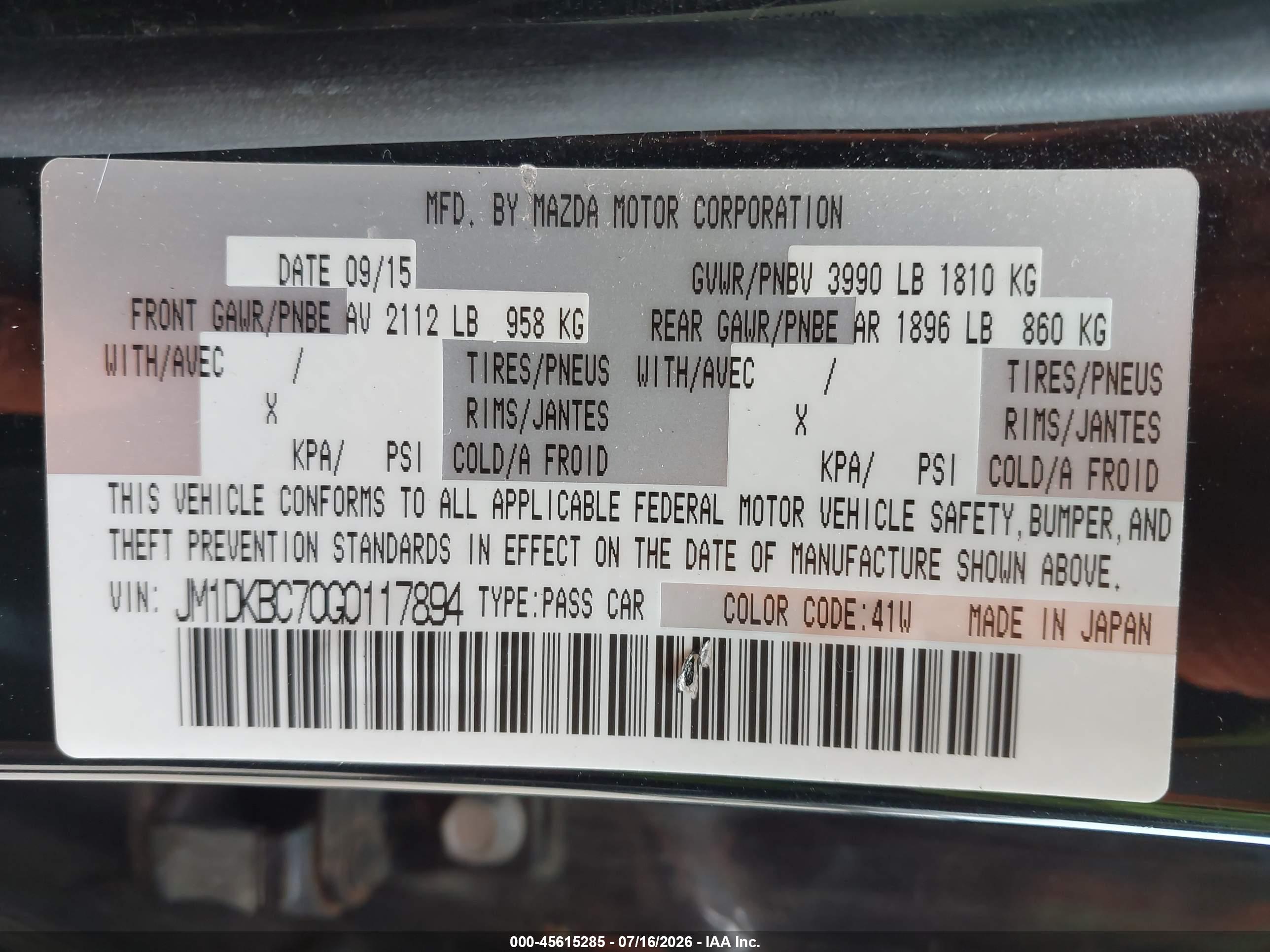 2016 MAZDA CX-3
