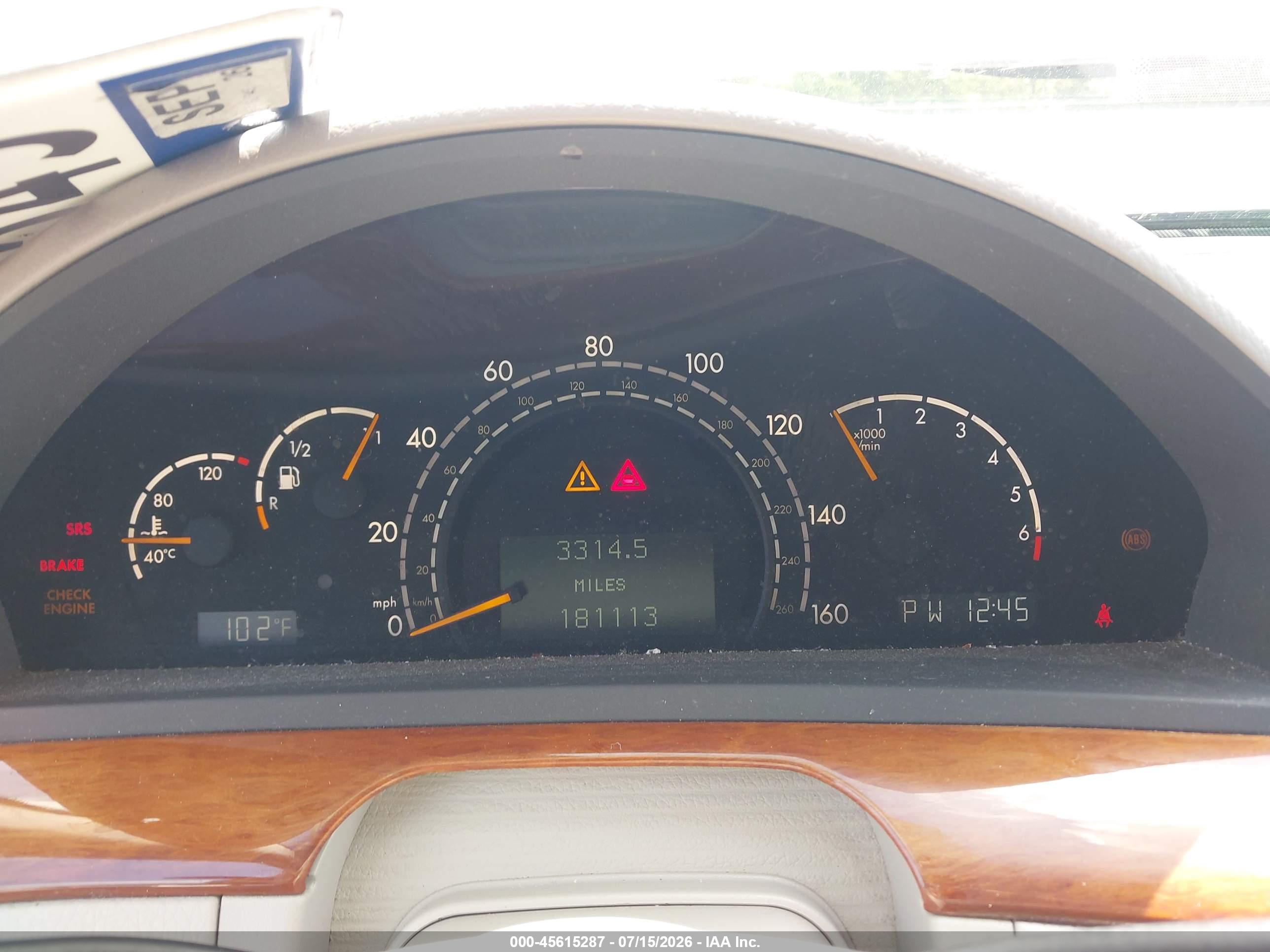 2002 MERCEDES-BENZ S 430 S430
