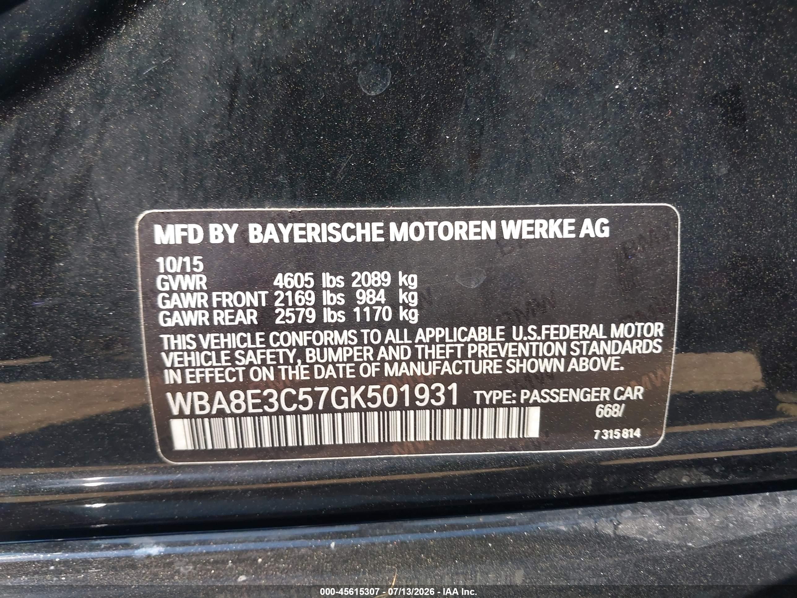 2016 BMW 328I XDRIVE