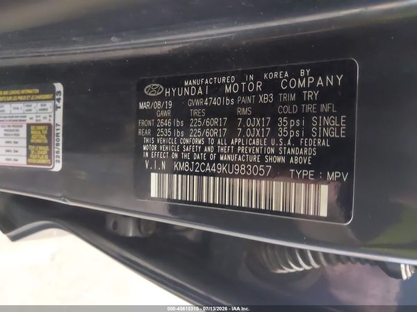 2019 HYUNDAI TUCSON SE