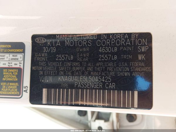 2020 KIA OPTIMA HYBRID EX