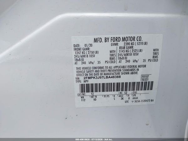 2020 FORD EDGE SEL